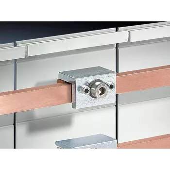 Rittal SV stroomrail-enkelverbinder 9350.075 (3-pack) voor platte koperen stroomrails, 1600 A, 1000 V, zwart