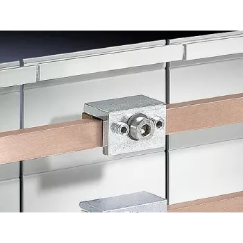 Rittal SV stroomrail-enkelverbinder 9350.075 (3-pack) voor platte koperen stroomrails, 1600 A, 1000 V, zwart