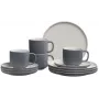 Ritzenhoff & Breker Jasper 12-delige steengoed koffieservies, grijs met glanzend glazuur 407648