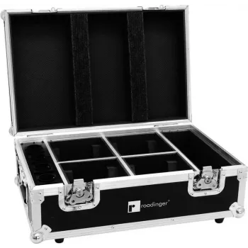ROADINGER flightcase voor 4x AKKU TL-3 Trusslight QuickDMX met geïntegreerde oplader 31005126