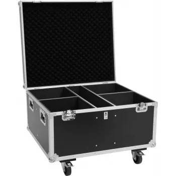 Roadinger flightcase voor 4x THA-100F MK3 met wielen zwart 885x780x620 mm 100 kg