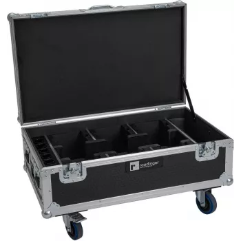 ROADINGER flightcase voor 6x Futurelight AKKU UP-4 QCL Spot QuickDMX MK2 met laadfunctie en wielen 31005255