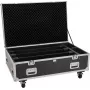 ROADINGER flightcase PRO 4x LED BAR-8 SWING met wielen zwart max. 50 kg