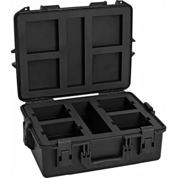 ROADINGER kunststofkoffer voor 4x AKKU UP-4 QCL Spot QuickDMX MK2, zwart, 55x42,5x21 cm