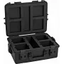 ROADINGER kunststofkoffer voor 4x AKKU UP-4 QCL Spot QuickDMX MK2, zwart, 55x42,5x21 cm