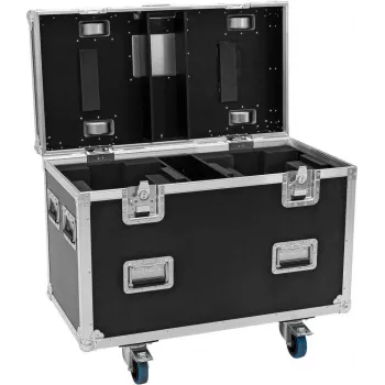 ROADINGER PRO-serie flightcase voor 2x Futurelight DMH-190 moving heads met wielen, zwart, 90x48x73 cm