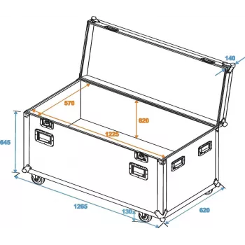 ROADINGER Universal Tour Case 120 cm met wielen Professional 30126413
