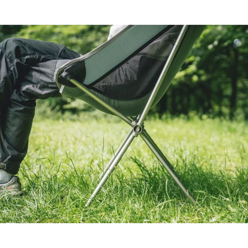 ROBENS Pilgrim opvouwbare campingstoel 120 kg zwart/grijs