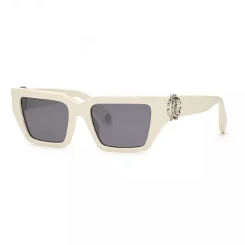 Roberto Cavalli zonnebril SRC016M55847X unisex rechthoekig zwart/grijs 55/19/135 mm