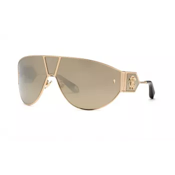 Roberto Cavalli dames zonnebril SRC093-76300G 76mm gradient grijze glazen zwart montuur