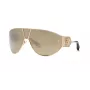 Roberto Cavalli dames zonnebril SRC093-76300G 76mm gradient grijze glazen zwart montuur