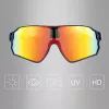 Rockbros 10134PL gepolariseerde fietsbril - blauw en roze