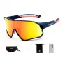Rockbros 10134PL gepolariseerde fietsbril - blauw en roze