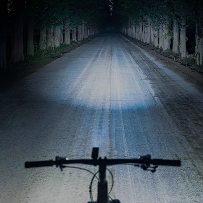 ROCKBROS voorfietslamp 260 lm met USB-C naar USB-A kabel - zwart