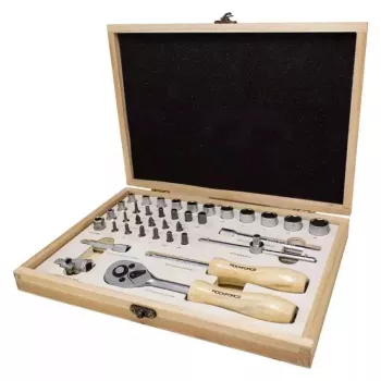 ROCKFORCE 1/4 inch aandrijving 38-delige dopsleutelset met ratel en bits