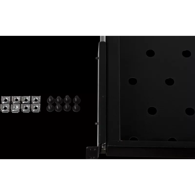 Rockstable RS19-UH69 1U 19 inch uitschuifbare rackplank, SPCC-staal, zwart