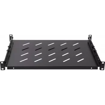 Rockstable 1U 19-inch Heavy Duty Shelf - vast rackplateau - SPCC koudgewalst staal - zwart - 50 kg draagvermogen - 760 mm diepte (RS19-SFH76)