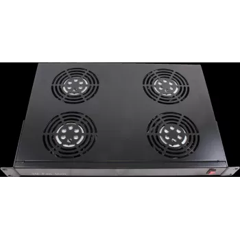Rockstable 1U 19 inch Ventilatie-element - Ventilator - Ingebouwde ventilator - 440 m³/h - Staal - Zwart - 1 stuk (RS19-FT1U4)
