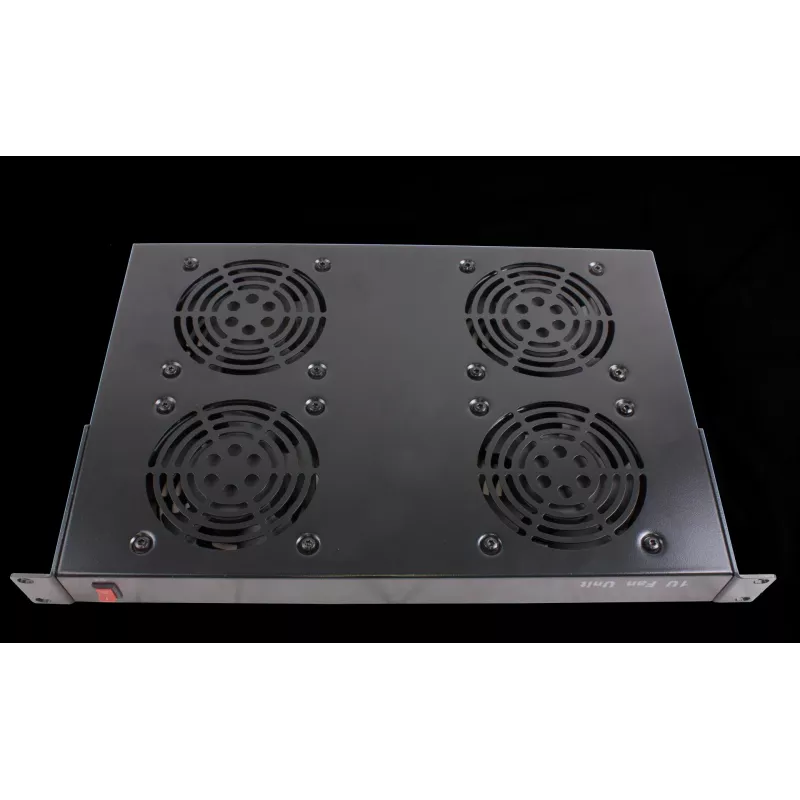 Rockstable 1U 19 inch Ventilatie-element - Ventilator - Ingebouwde ventilator - 440 m³/h - Staal - Zwart - 1 stuk (RS19-FT1U4)