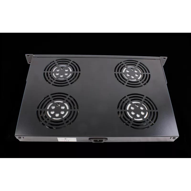 Rockstable 1U 19 inch Ventilatie-element - Ventilator - Ingebouwde ventilator - 440 m³/h - Staal - Zwart - 1 stuk (RS19-FT1U4)