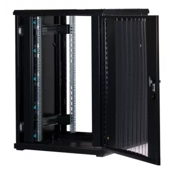 Rockstable 22U 19 inch serverkast met gaasdeur - staande kast - 22U - 800 kg draagvermogen - afsluitbare deur - montagerails - verstelbare voeten (RS19-8822PP)