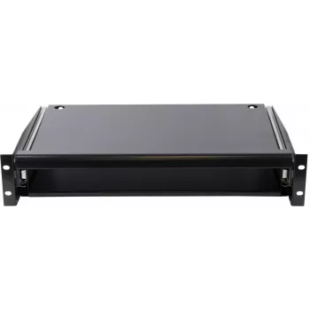 Rockstable 2U 19-inch rack-lade-eenheid - zwaarlaststaal - zwart - SPCC koudgewalst staal - uitschuifbare lade - 6,92 kg (RS19-TH02)