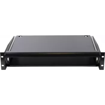Rockstable 2U 19-inch rack-lade-eenheid - zwaarlaststaal - zwart - SPCC koudgewalst staal - uitschuifbare lade - 6,92 kg (RS19-TH02)