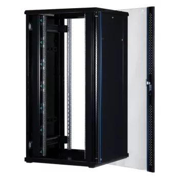 Rockstable 32 HE 19 inch serverkast met glazen deur - staande kast - 32U - 800 kg - afsluitbaar slot - montagerails - verstelbare voeten (RS19-8832)