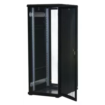 Rockstable 32U 19 inch serverrack met mesh-deuren - vrijstaand frame - 32U - 800 kg - slot - montagerails - verstelbare voeten (RS19-6832PP)