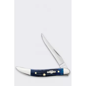 Rogers messenetui klein Texas Toothpick blauw