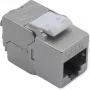 ROLINE Cat.6A STP Keystone Jack, GHMT-gecertificeerd, gereedschapsvrije 180°-terminatie, zinkdrukgegoten afgeschermde module 21.17.0328
