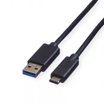 ROLINE GREEN USB 3.2 Gen 1 kabel, USB A-C, ST/ST, zwart, 2 m (11.44.9012)