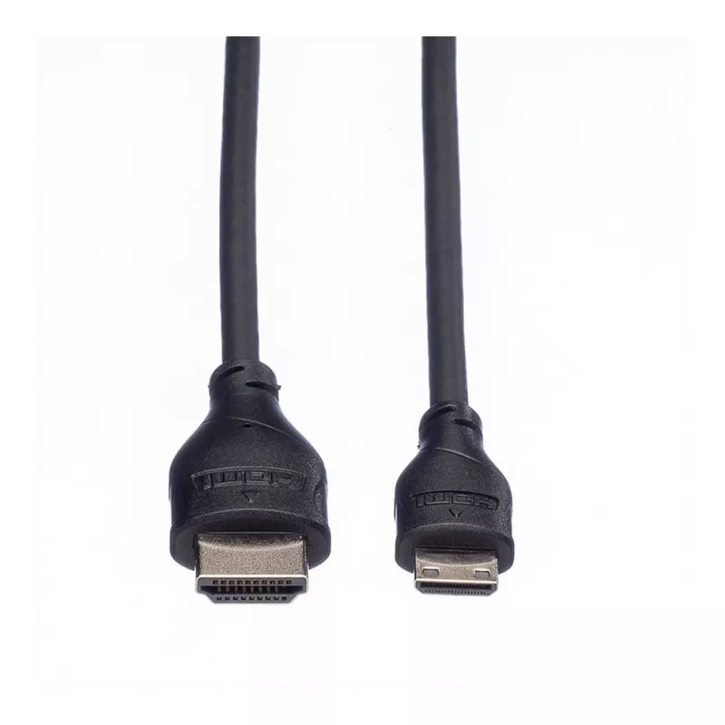 ROLINE HDMI High Speed kabel met Ethernet, HDMI type A male naar Mini HDMI male, 2 m, 11.04.5580