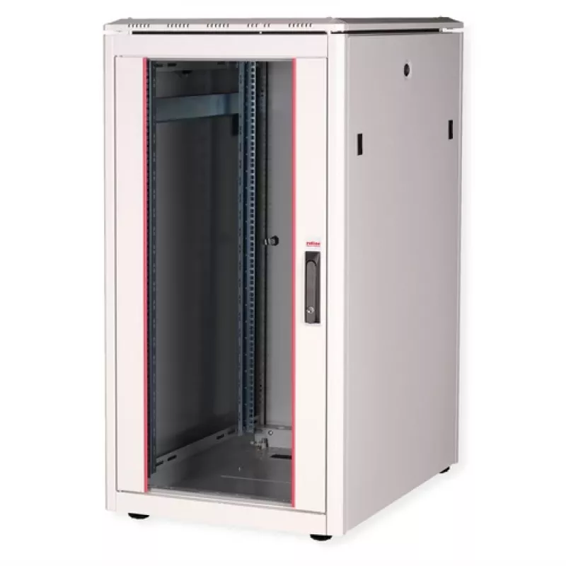 ROLINE Pro netwerkkast 22U 600x800mm met glazen deur, lichtgrijs RAL 7035 26.21.0050