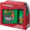 Room Copenhagen LEGO Lunch Box Set Ninjago groen zwart 2-delig