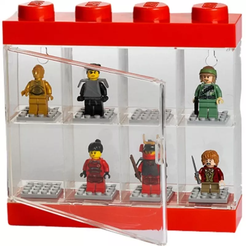 Room Copenhagen LEGO minifiguren displaycase 8 rood transparant