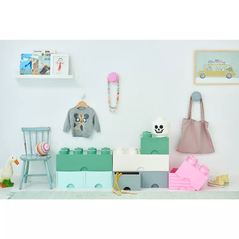 ROOM COPENHAGEN LEGO Storage Head Skeleton, small (wit/zwart)