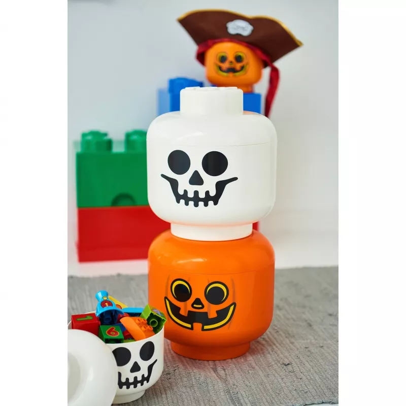 ROOM COPENHAGEN LEGO Storage Head Skeleton, small (wit/zwart)