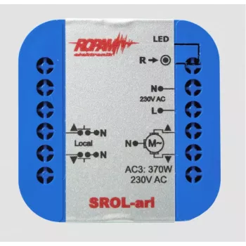 ROPAM SROL-ari draadloze rolluikcontroller, 230VAC, ampèremetrische sensor, rolluikstatus in app en touchpaneel (IP64)