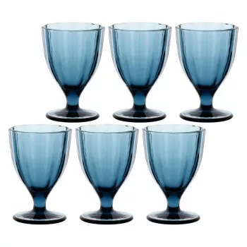 ROSE&TULIPANI set met 6 Amami-glazen - blauw, 300 ml