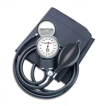 ROSSMAX palmtype aneroïde bloeddrukmeter GB102 met nylon manchet en draagcase