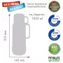 ROTPUNKT Glas vacuüm isolerkan 1,0 l Shiny Fox Red