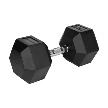 Gerubberde gietijzeren hex dumbbell 30 kg REBEL ACTIVE