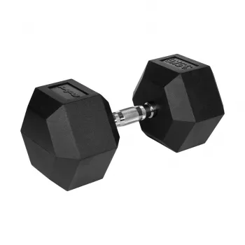 Gerubberde gietijzeren halter, zeshoekig, 35 kg, REBEL ACTIVE
