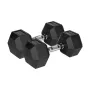 Gerubberde gietijzeren halters, zeshoekig, 2x12,5 kg REBEL ACTIVE