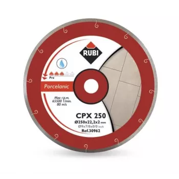 RUBI CPX diamantschijf 250 x 25,4 mm PRO voor fijnsteen