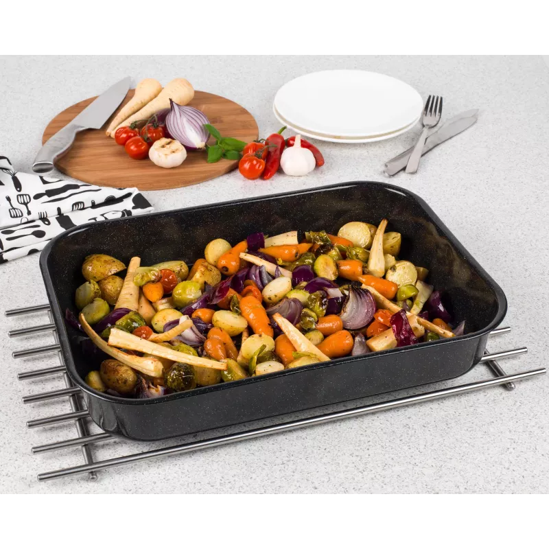 Russell Hobbs CW114311 VIT Enamel 42cm diepe braadslee - zwart