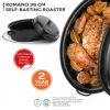 Russell Hobbs CW114911EU Vitreous Enamel 36cm zelfbasterende braadslee & deksel, zwart