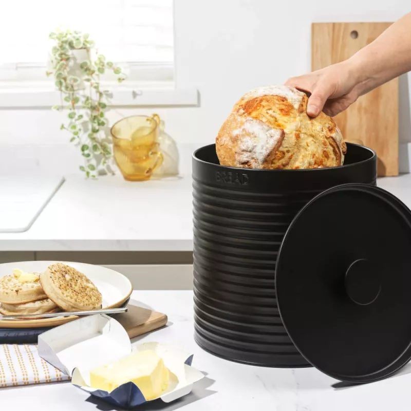 Russell Hobbs RH03269EU7 broodtrommel met ribbelpatroon, zwart