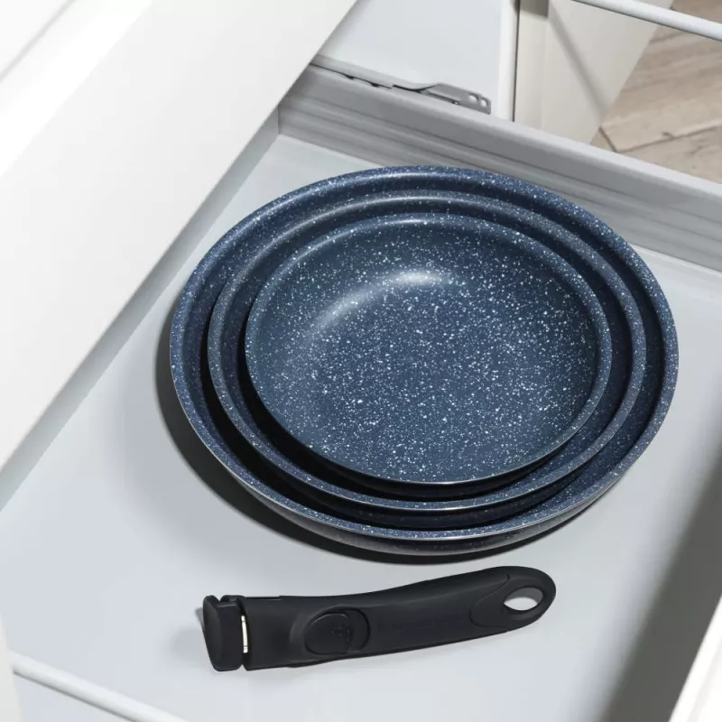 Russell Hobbs RH03293EU7 Nightfall Stone 4-delige Smart Clip pannenset